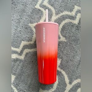 Venti Starbucks Ombré Stainless Steel Cup with Straw